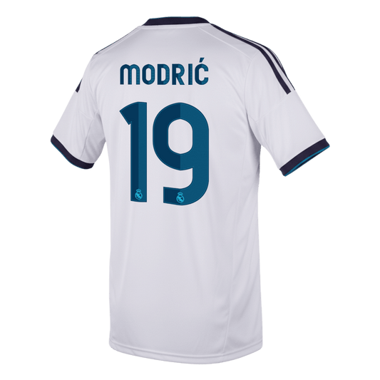 Real Madrid 2012/13 Koti Retro -pelipaita Miesten Modrić #19 - kuva 2