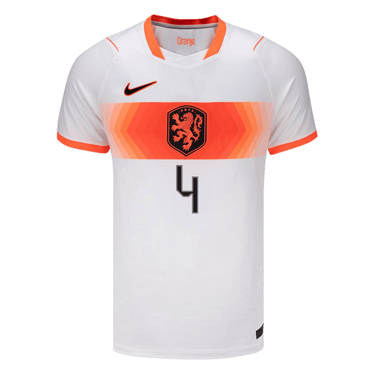 Netherlands World Cup 2026 Vieras Pelipaita Miesten VIRGIL #4 - kuva 2