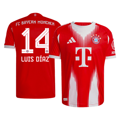 Bayern Munich 2025/26 Koti Pelipaita (Player Version) Miesten LUIS DíAZ #14