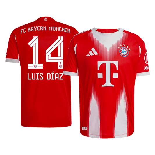 Bayern Munich 2025/26 Koti Pelipaita (Player Version) Miesten LUIS DíAZ #14