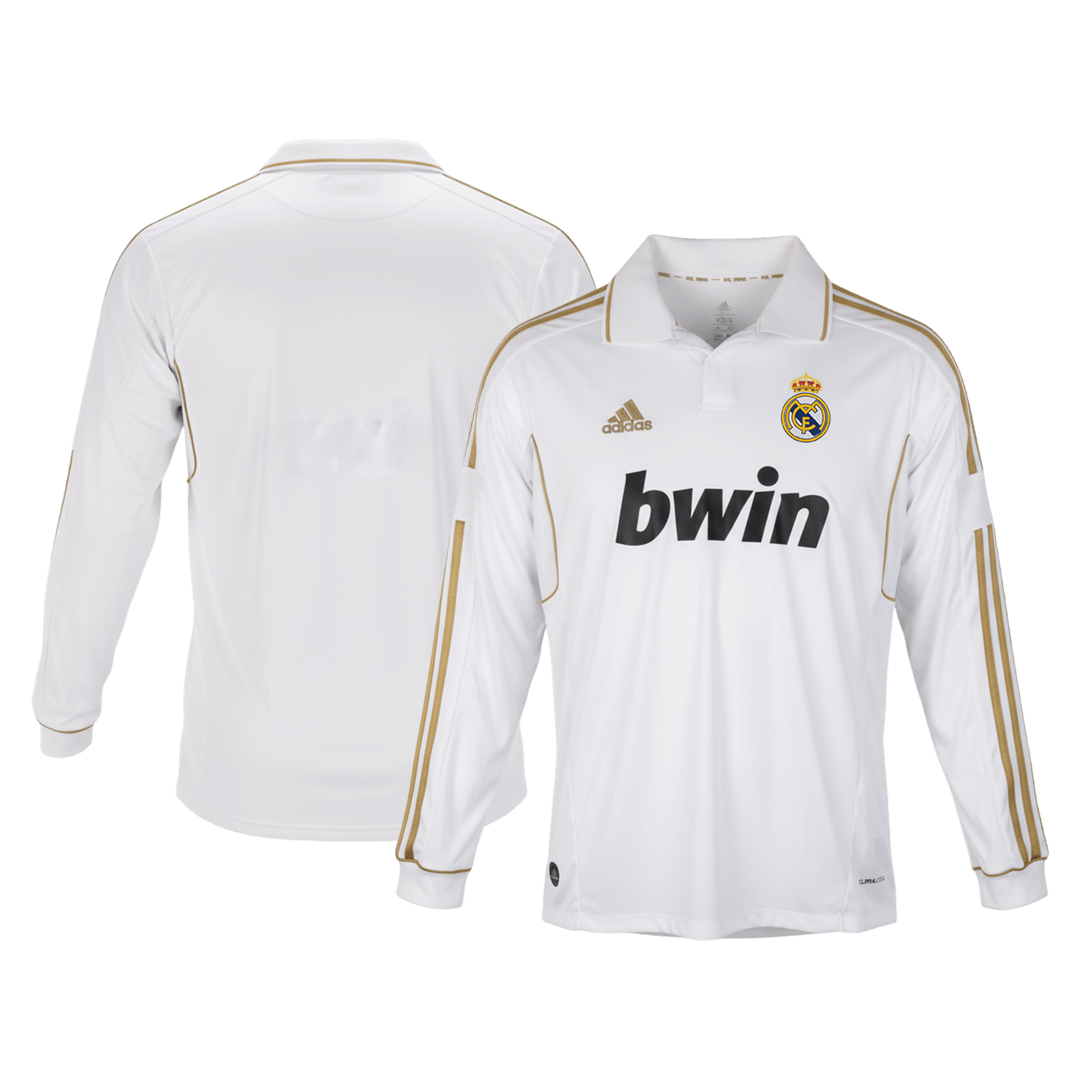 Real Madrid 2011/12 Koti Pitk?hihainen Retro -pelipaita Miesten - kuva 9