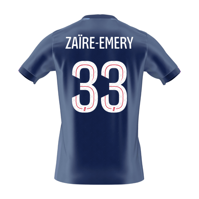 PSG 2025/26 Koti Pelipaita Miesten ZA?RE EMERY #33 [PREMIUM] - kuva 8