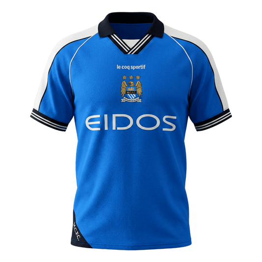 Manchester City 1999/01 Koti Retro -pelipaita Miesten
