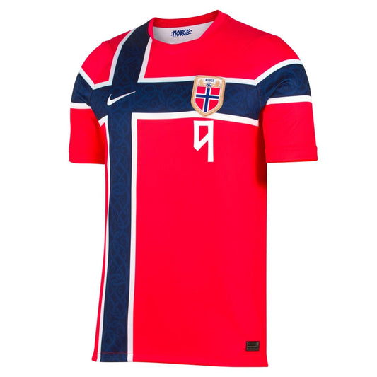 Norway World Cup 2026 Koti Pelipaita Miesten BRAUT HAALAND #9 - kuva 2