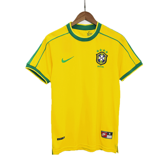 Brazil 1998 Koti Retro -pelipaita Miesten