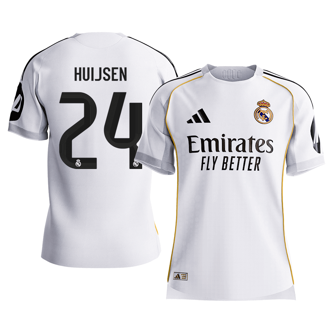 Real Madrid 2025/26 Koti Pelipaita (Player Version) Miesten HUIJSEN #24 [PREMIUM]