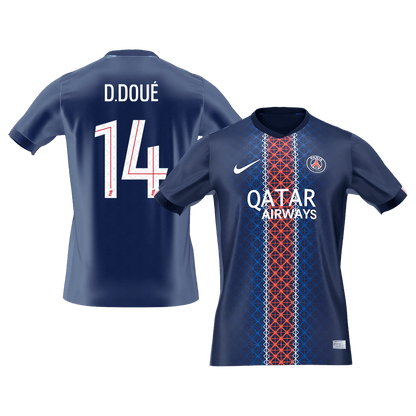 PSG 2025/26 Koti Pelipaita Miesten D.DOUé #14 [PREMIUM]