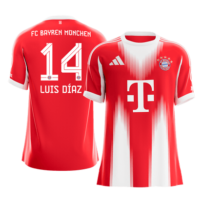 Bayern Munich 2025/26 Koti Pelipaita Miesten LUIS DíAZ #14 [PREMIUM]