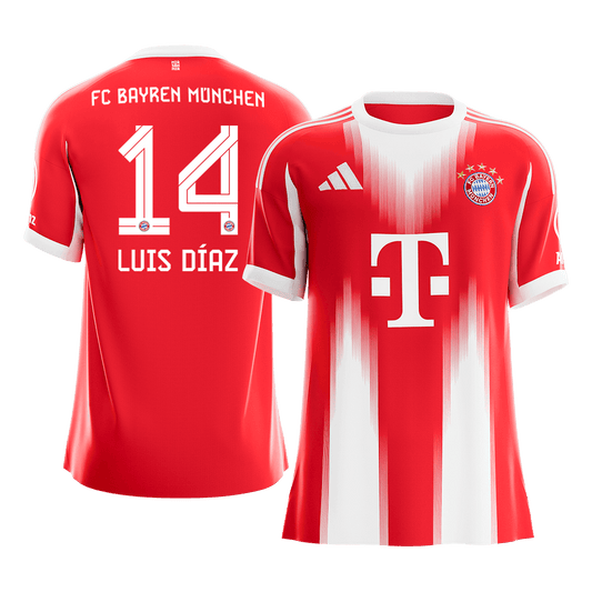 Bayern Munich 2025/26 Koti Pelipaita Miesten LUIS DíAZ #14 [PREMIUM]