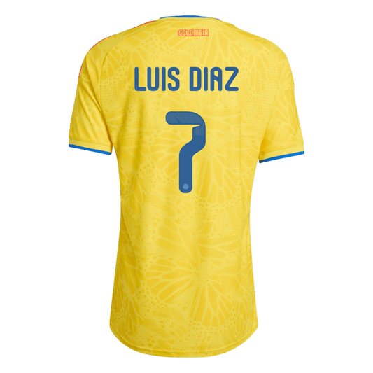 Colombia World Cup 2026 Koti Pelipaita (Player Version) Miesten LUIS DíAZ #7 - kuva 2