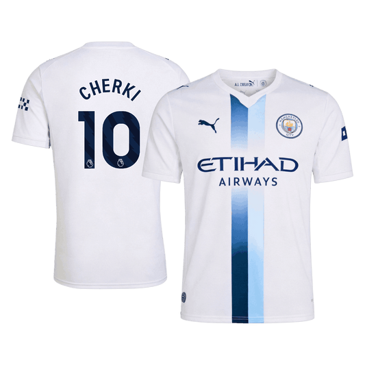 Manchester City kolmas pelipaita 2026/27 – Cherki #10 – etu- ja takapuoli