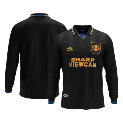 Manchester United 1993/94 Vieras Pitk?hihainen Retro -pelipaita Miesten - kuva 9
