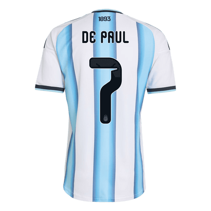 Argentina World Cup 2026 Koti Pelipaita (Player Version) Miesten DE PAUL #7 - kuva 3