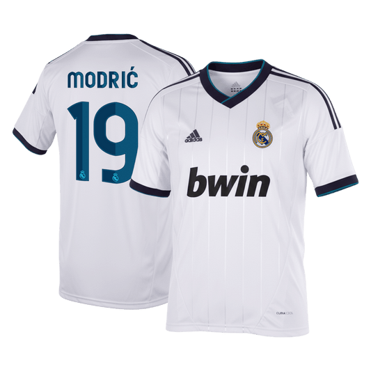 Real Madrid 2012/13 Koti Retro -pelipaita Miesten Modrić #19