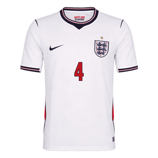 England World Cup 2026 Koti Pelipaita Miesten RICE #4 - kuva 2