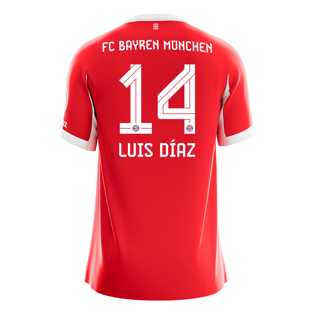 Bayern Munich 2025/26 Koti Pelipaita Miesten LUIS DíAZ #14 [PREMIUM] - kuva 10