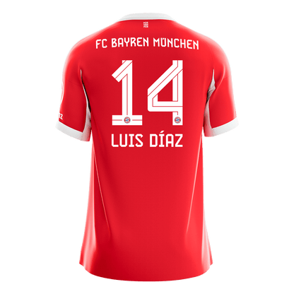 Bayern Munich 2025/26 Koti Pelipaita Miesten LUIS DíAZ #14 [PREMIUM] - kuva 10