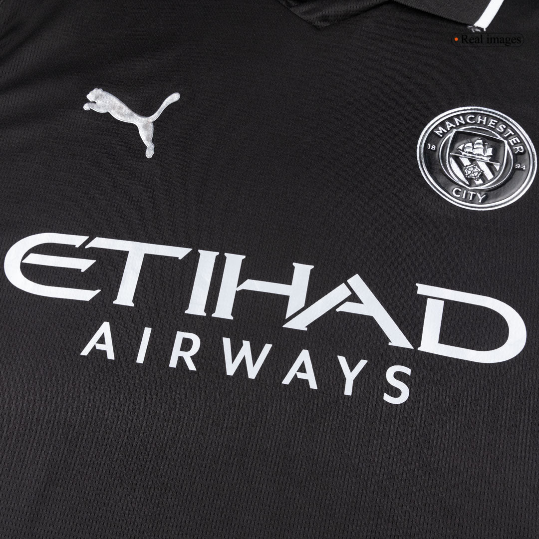 Manchester City 2025/26 Vieras Pitk?hihainen pelipaita Miesten - kuva 4