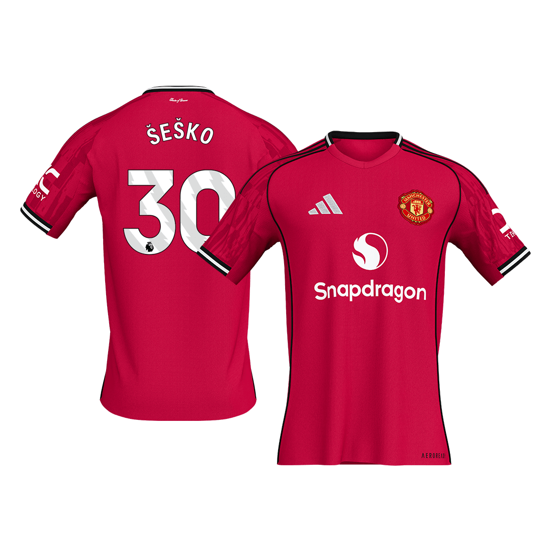 Manchester United 2025/26 Koti Pelipaita Miesten ?E?KO #30 [PREMIUM]