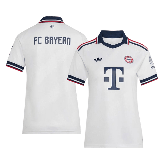Bayern München naisten vieraspelipaita 2026/27 – etu- ja takapuoli