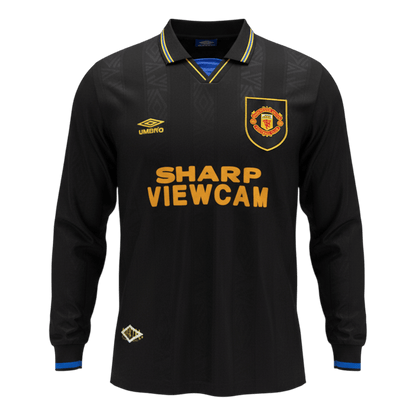 Manchester United 1993/94 Vieras Pitk?hihainen Retro -pelipaita Miesten