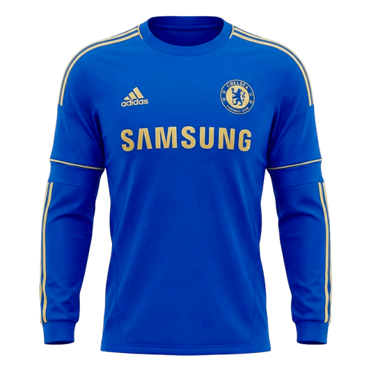 Chelsea 2012/13 Koti Pitk?hihainen Retro -pelipaita Miesten