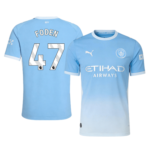 Manchester City kotipelipaita 2026/27 – Foden #47 (pelaajaversio)