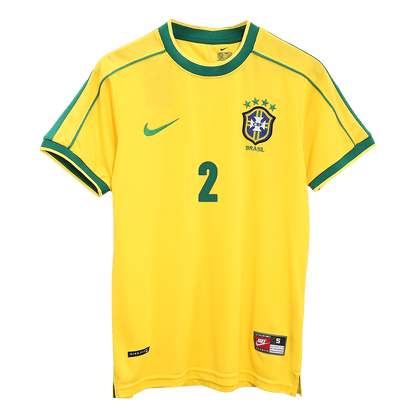 Brazil World Cup 1998 Koti Retro -pelipaita Miesten CAFU #2 - kuva 8