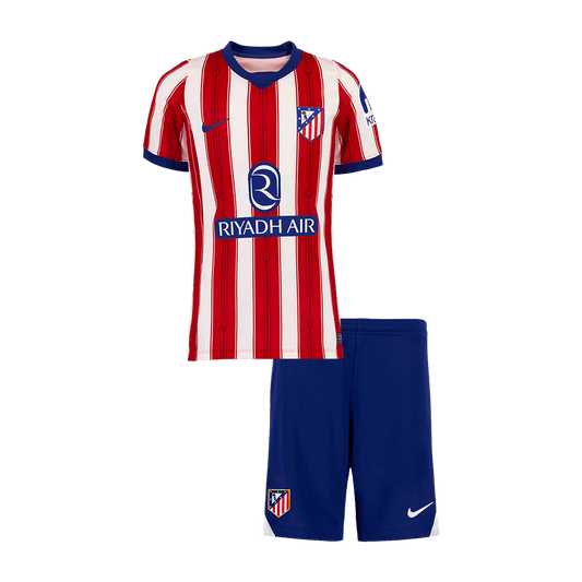 Atlético Madrid lasten kotijalkapallosetti 2026/27 – pelipaita ja shortsit edestä