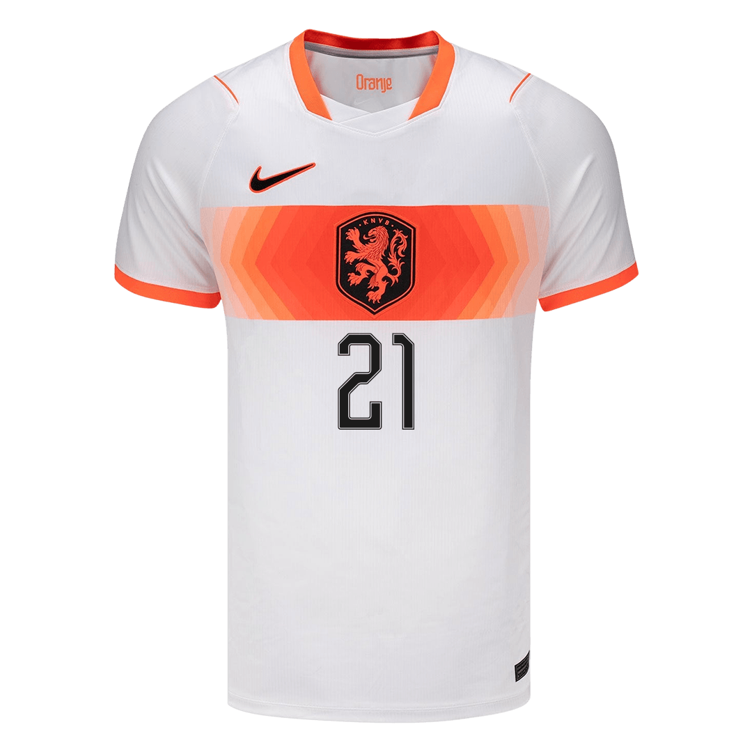 Netherlands World Cup 2026 Vieras Pelipaita Miesten F.DE JONG #21 - kuva 2