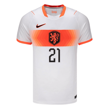 Netherlands World Cup 2026 Vieras Pelipaita Miesten F.DE JONG #21 - kuva 2