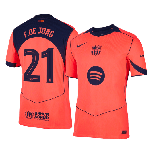 Barcelona 2025/26 UCL Kolmas Pelipaita (Player Version) Miesten F.DE JONG #21