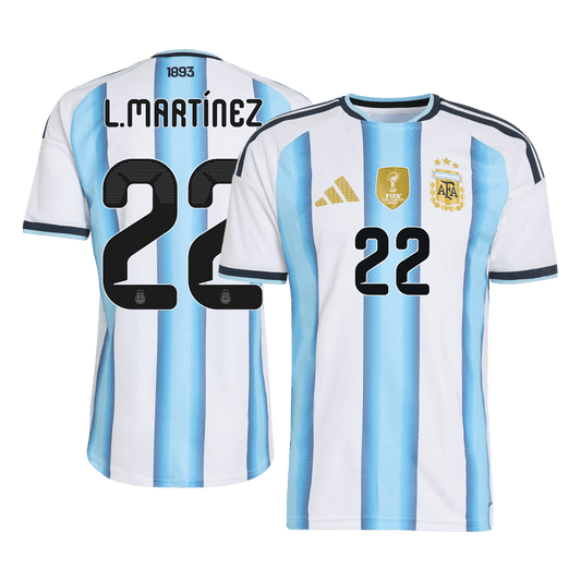 Argentina World Cup 2026 Koti Pelipaita (Player Version) Miesten L. MARTINEZ #22