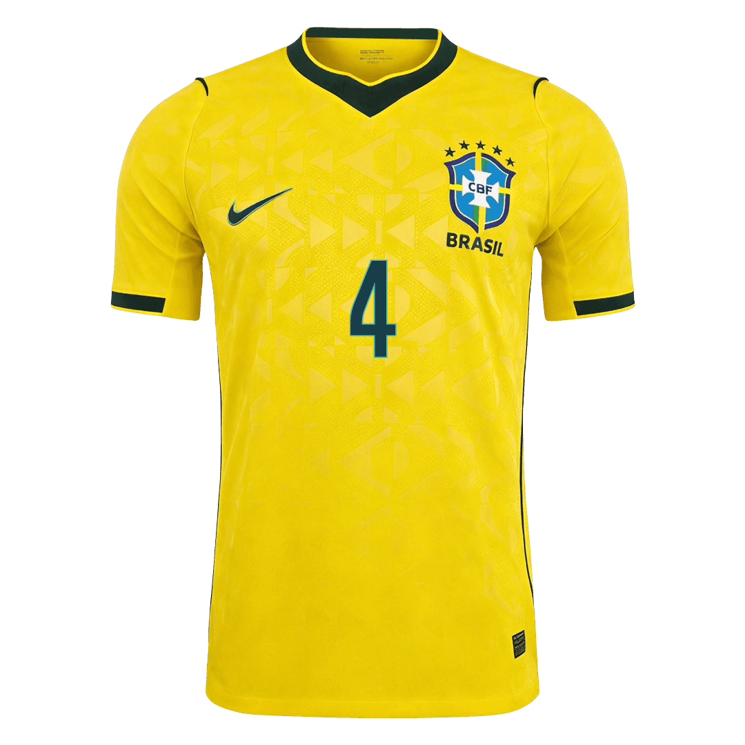 Brazil World Cup 2026 Koti Pelipaita (Player Version) Miesten MARQUINHOS #4 - kuva 2