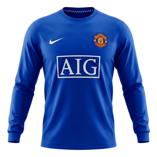 Manchester United 2008/09 Kolmas Pitk?hihainen Retro -pelipaita Miesten