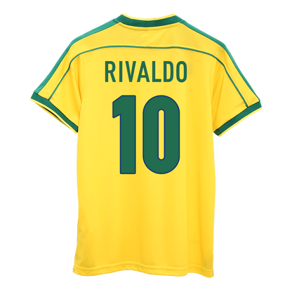 Brazil World Cup 1998 Koti Retro -pelipaita Miesten RIVALDO #10