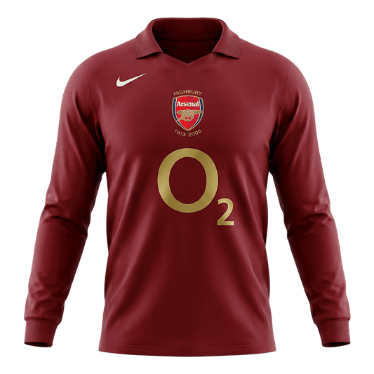Arsenal 2005/06 Koti Pitk?hihainen Retro -pelipaita Miesten