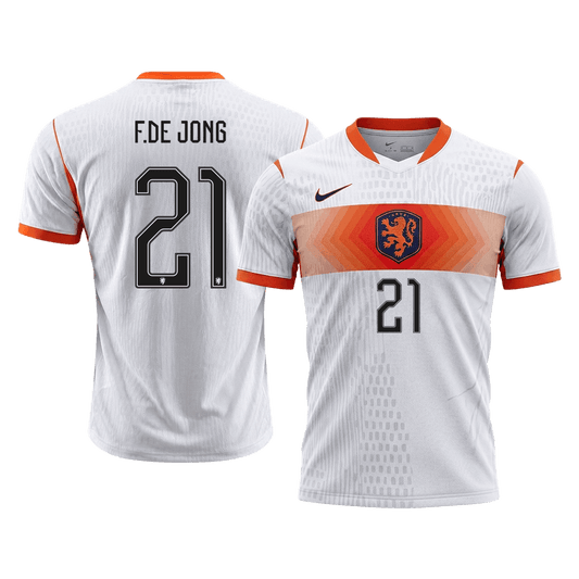 Netherlands World Cup 2026 Vieras Pelipaita (Player Version) Miesten F.DE JONG #21