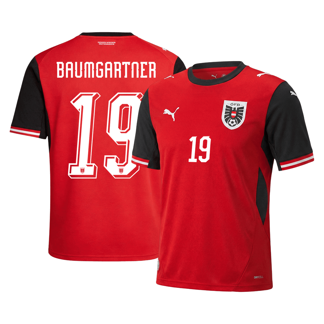 Austria World Cup 2026 Koti Pelipaita Miesten BAUMGARTNER #19