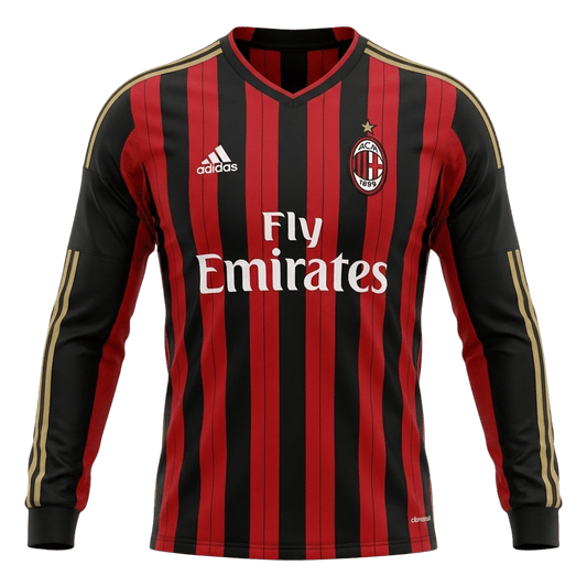AC Milan 2013/14 Koti Pitk?hihainen Retro -pelipaita Miesten