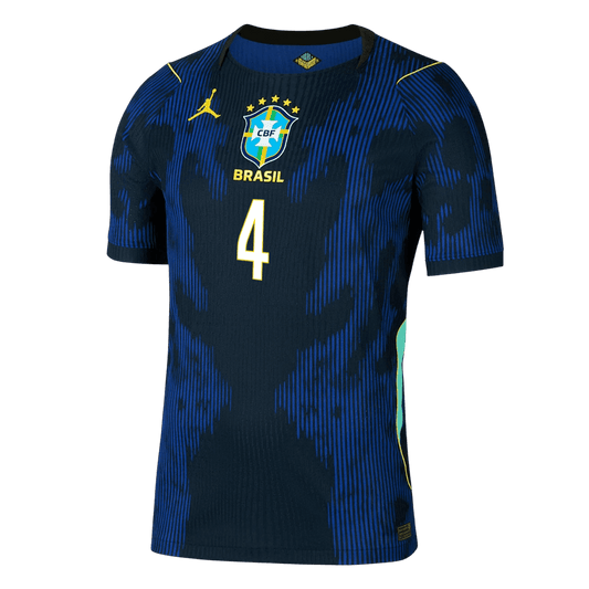 Brazil World Cup 2026 Vieras Pelipaita (Player Version) Miesten MARQUINHOS #4 - kuva 2