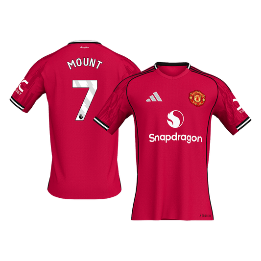 Manchester United 2025/26 Koti Pelipaita Miesten MOUNT #7 [PREMIUM]