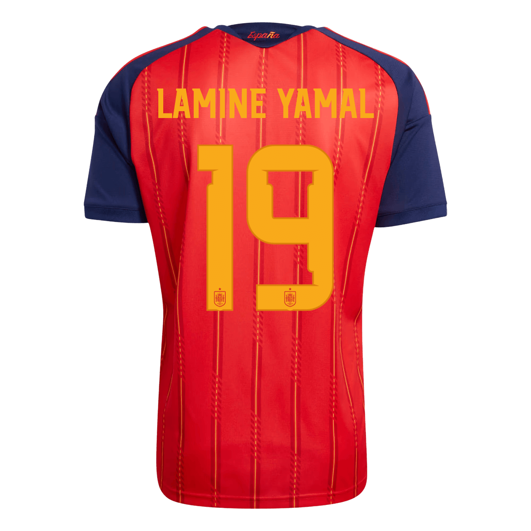 Spain World Cup 2026 Koti Pelipaita Miesten LAMINE YAMAL #19 [PREMIUM] - kuva 2