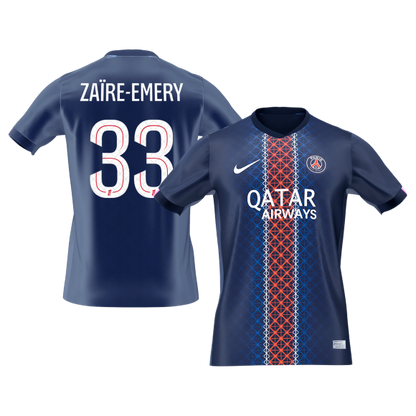 PSG 2025/26 Koti Pelipaita Miesten ZA?RE EMERY #33 [PREMIUM]
