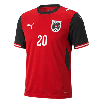 Austria World Cup 2026 Koti Pelipaita Miesten LAIMER #20 - kuva 10