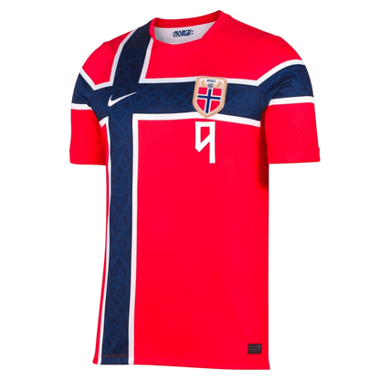 Norway World Cup 2026 Koti Pelipaita (Player Version) Miesten BRAUT HAALAND #9 - kuva 2