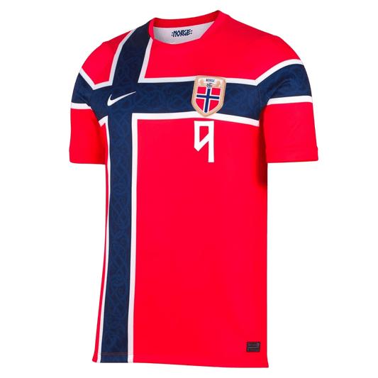 Norway World Cup 2026 Koti Pelipaita (Player Version) Miesten BRAUT HAALAND #9 - kuva 2