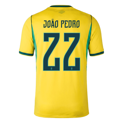 Brazil World Cup 2026 Koti Pelipaita Miesten JO?O PEDRO #22 - kuva 6