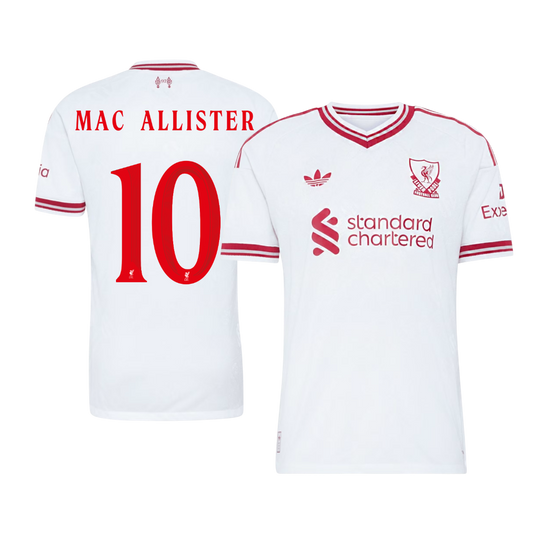 Liverpool vieraspelipaita 2026/27 UCL – Mac Allister #10 (pelaajaversio)