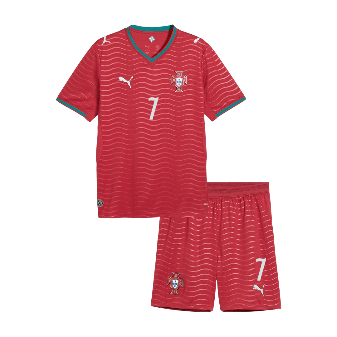 Portugal World Cup 2026 Koti Pelipaitasetti Lasten RONALDO #7 [PREMIUM] - kuva 11